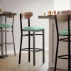 Best deal ???? LT&S Boomerang Series Lancaster Table & Seating Boomerang Bar Height Black Chair With Seafoam Vinyl Seat And Driftwood Back ???? -Lancaster Shop unnamed file 2389