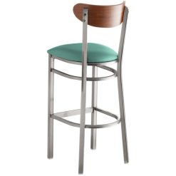 Best Sale ???? LT&S Boomerang Series Lancaster Table & Seating Boomerang Bar Height Clear ???? Coat Chair With Seafoam Vinyl Seat And Antique Walnut Back ✨ -Lancaster Shop unnamed file 2412