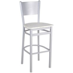 Promo ???? BFM Seating 2140BAWR-SM Axel Silver Mist Steel Solid Back Barstool With Relic Antique Wash Melamine Seat ❤️