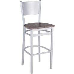 Wholesale ???? BFM Seating 2140BRCR-SM Axel Silver Mist Steel Solid Back Barstool With Relic Rustic Copper Melamine Seat ????