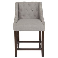 Hot Sale ❤️ Flash Furniture CH-182020-T-24-LTGY-F-GG Carmel Series Counter Height Stool In Light Gray Tufted Fabric With Walnut Frame And Nail Trim Accent ???? 4 Hot Sale ❤️ Flash Furniture CH-182020-T-24-LTGY-F-GG Carmel Series Counter Height Stool In Light Gray Tufted Fabric With Walnut Frame And Nail Trim Accent ???? -Lancaster Shop unnamed file 2454