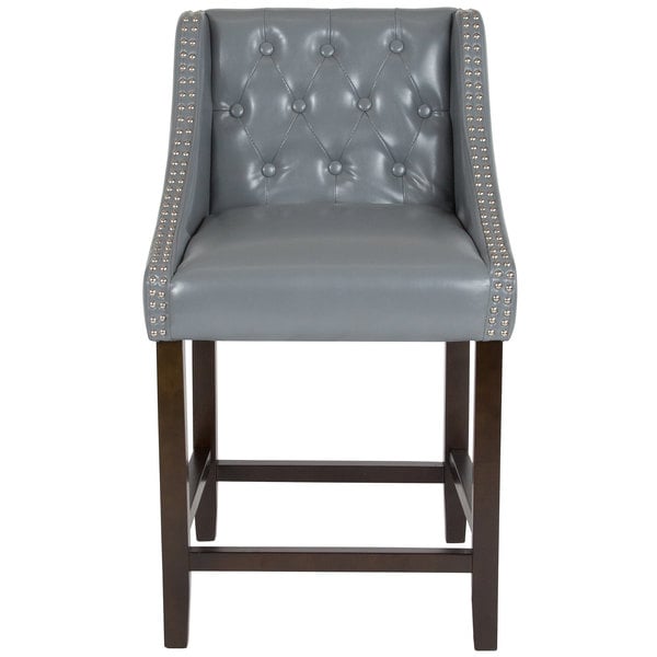 Flash Furniture CH-182020-T-24-LTGY-GG Carmel Series Counter Height Stool in Tufted Gray Leather with Walnut Frame and Nail Trim Accent Best deal ???? Flash Furniture CH-182020-T-24-LTGY-GG Carmel Series Counter Height Stool In Tufted Gray Leather With Walnut Frame And Nail Trim Accent ???? -Lancaster Shop unnamed file 2457