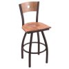 Budget ???? Holland Bar Stool X83025BWMEDMPLBMEDMPL Big & Tall Counter Height Black Wrinkle Steel Swivel Barstool With Medium Maple Seat And Medium Maple Back ????