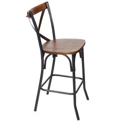 New ???? BFM Seating JS88HASH-AARU Henry Distressed Rustic Clear ???? Coated Steel X-Back Counter Height Stool With Autumn Ash Wooden Back And Seat ⌛ -Lancaster Shop unnamed file 2510