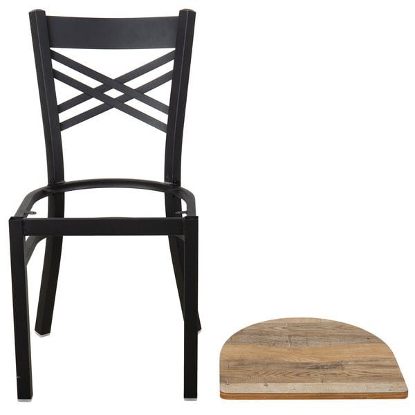 Outlet ???? Lancaster Table & Seating Black Cross Back Chair With Driftwood Seat ✨ 6 Outlet ???? Lancaster Table & Seating Black Cross Back Chair With Driftwood Seat ✨ - Image 4