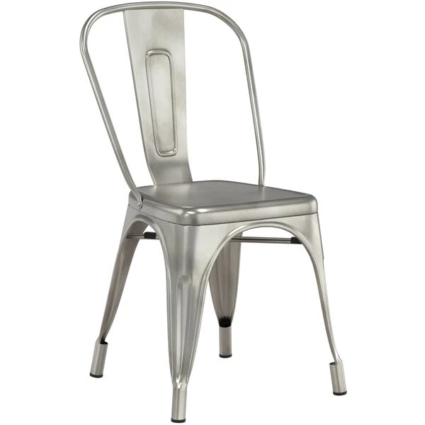 Outlet ๐ LT&S Alloy Series Lancaster Table & Seating Alloy Series Clear ๐งฅ Coated Metal Indoor Industrial Cafe Chair With Vertical Slat Back And Black Wood Seat ๐ฏ - Image 4