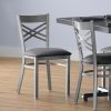 Cheap ???? Lancaster Table & Seating Clear ???? Coat Cross Back Chair With Dark Gray Padded Seat ????