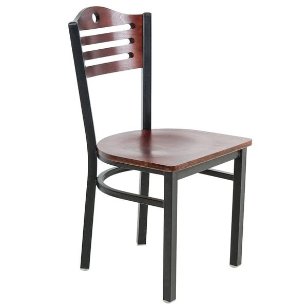 Deals โญ Lancaster Table & Seating Mahogany Finish Bistro Dining Chair ๐ - Image 2