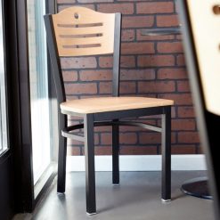 Best Sale ???? Lancaster Table & Seating Natural Finish Bistro Dining Chair ✔️