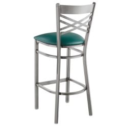 Best Sale ???? Lancaster Table & Seating Clear ???? Coat Steel Cross Back Bar Height Chair With 2 1/2" Green Vinyl Seat ???? -Lancaster Shop unnamed file 263