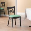 Cheap ✨ Lancaster Table & Seating Black Cross Back Chair With Seafoam Padded Seat ⌛ -Lancaster Shop unnamed file 2648