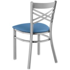 Outlet ???? Lancaster Table & Seating Clear ???? Coat Cross Back Chair With Blue Padded Seat ???? -Lancaster Shop unnamed file 2682