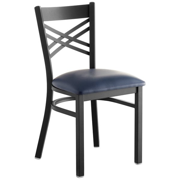 Lancaster Table & Seating Cross Back Black Chair with Navy Vinyl Seat Buy ???? Lancaster Table & Seating Cross Back Black Chair With Navy Vinyl Seat ✔️ -Lancaster Shop unnamed file 2685