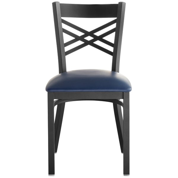 Lancaster Table & Seating Cross Back Black Chair with Navy Vinyl Seat Buy ???? Lancaster Table & Seating Cross Back Black Chair With Navy Vinyl Seat ✔️ -Lancaster Shop unnamed file 2688