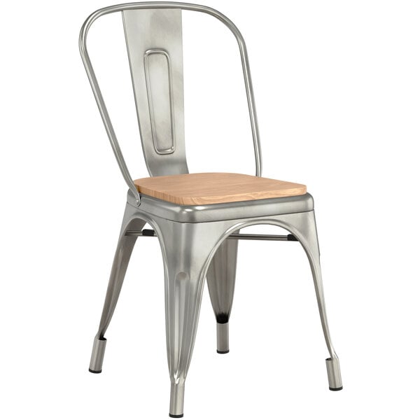 Lancaster Table & Seating Alloy Series Clear Coated Metal Indoor Industrial Cafe Chair with Vertical Slat Back and Natural Wood Seat Outlet ⌛ LT&S Alloy Series Lancaster Table & Seating Alloy Series Clear ???? Coated Metal Indoor Industrial Cafe Chair With Vertical Slat Back And Natural Wood Seat ???? -Lancaster Shop unnamed file 2714