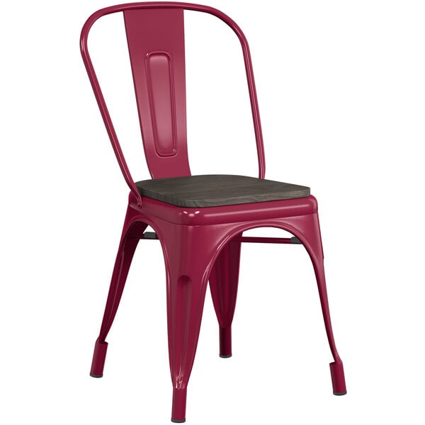 Lancaster Table & Seating Alloy Series Sangria Metal Indoor Industrial Cafe Chair with Vertical Slat Back and Black Wood Seat Best Sale ⌛ LT&S Alloy Series Lancaster Table & Seating Alloy Series Sangria Metal Indoor Industrial Cafe Chair With Vertical Slat Back And Black Wood Seat ✔️ -Lancaster Shop unnamed file 2738