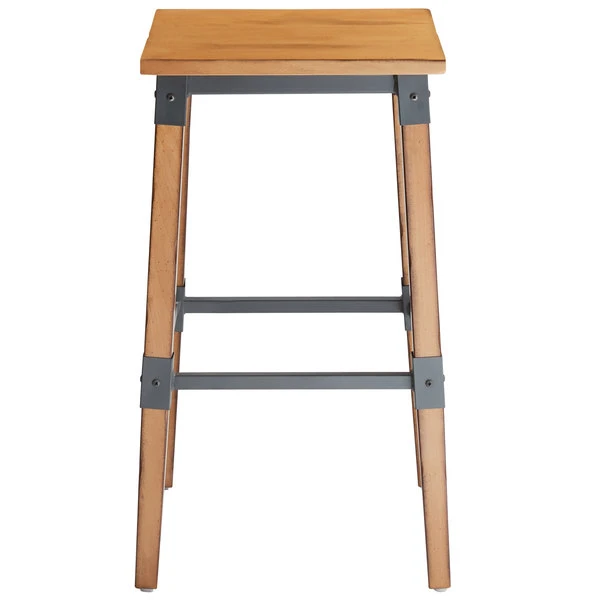 Budget 🤩 Lancaster Table & Seating Rustic Industrial Backless Bar Stool With Antique Natural Wood Finish ⭐ - Image 3