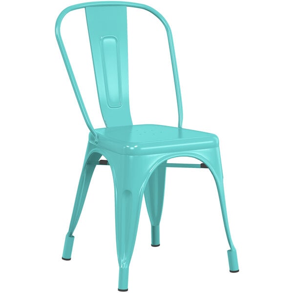 Deals ❤️ LT&S Alloy Series Lancaster Table & Seating Alloy Series Seafoam Metal Indoor Industrial Cafe Chair With Vertical Slat Back And Natural Wood Seat ???? 6 Deals ❤️ LT&S Alloy Series Lancaster Table & Seating Alloy Series Seafoam Metal Indoor Industrial Cafe Chair With Vertical Slat Back And Natural Wood Seat ???? - Image 4