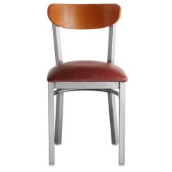 Brand new ???? LT&S Boomerang Series Lancaster Table & Seating Boomerang Clear ???? Coat Chair With Burgundy Vinyl Seat And Cherry Back ???? -Lancaster Shop unnamed file 2778