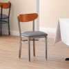 Hot Sale ❤️ LT&S Boomerang Series Lancaster Table & Seating Boomerang Clear ???? Coat Chair With Dark Gray Vinyl Seat And Cherry Back ✨ -Lancaster Shop unnamed file 2784