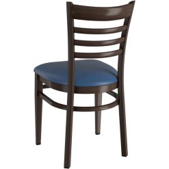 Cheapest ???? LT&S Spartan Series Lancaster Table & Seating Spartan Series Metal Ladder Back Chair With Walnut Wood Grain Finish And Navy Vinyl Seat ???? -Lancaster Shop unnamed file 2823