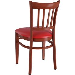 Deals ???? LT&S Spartan Series Lancaster Table & Seating Spartan Series Metal Slat Back Chair With Mahogany Wood Grain Finish And Red Vinyl Seat ✨ -Lancaster Shop unnamed file 2835
