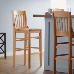 Coupon ???? Lancaster Table & Seating Natural School House Bar Height Chair ❤️