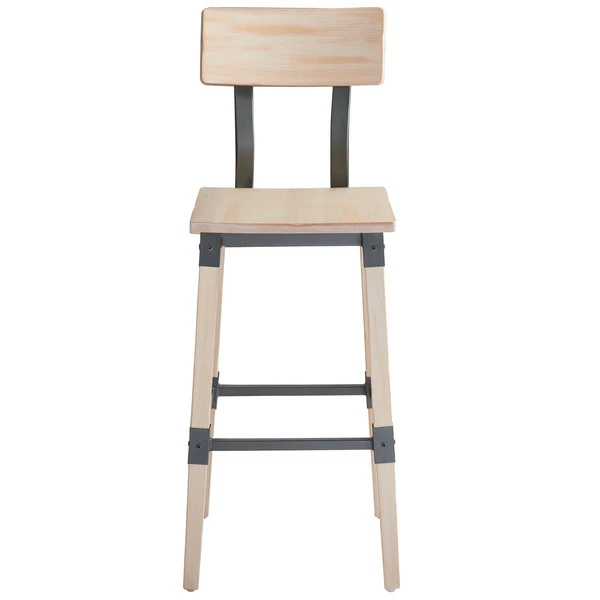 Cheapest ⌛ Lancaster Table & Seating Rustic Industrial Bar Height Chair With White Wash Finish 🎁 - Image 4