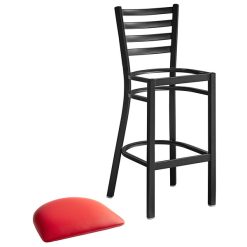 Brand new ???? Lancaster Table & Seating Black Frame Ladder Back Bar Height Chair With Red Padded Seat ???? 5 Brand new ???? Lancaster Table & Seating Black Frame Ladder Back Bar Height Chair With Red Padded Seat ???? -Lancaster Shop unnamed file 307