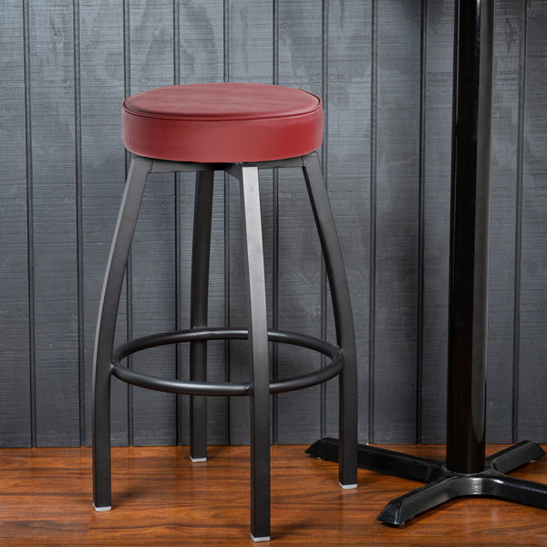Lancaster Table & Seating Black Backless Barstool with Crimson Swivel Upholstered Seat Brand new ???? Lancaster Table & Seating Black Backless Barstool With Crimson Swivel Upholstered Seat ✔️ -Lancaster Shop unnamed file 336