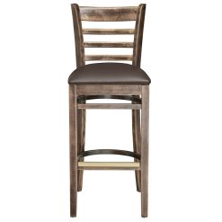 Discount ???? Lancaster Table & Seating Vintage Ladder Back Bar Height Chair With Dark Brown Padded Seat ???? -Lancaster Shop unnamed file 345