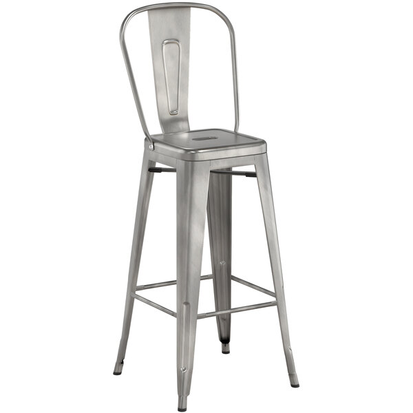 Brand new ✔️ LT&S Alloy Series Lancaster Table & Seating Alloy Series Clear ???? Coated Metal Indoor Industrial Cafe Bar Height Stool With Vertical Slat Back And Walnut Wood Seat ❤️ 6 Brand new ✔️ LT&S Alloy Series Lancaster Table & Seating Alloy Series Clear ???? Coated Metal Indoor Industrial Cafe Bar Height Stool With Vertical Slat Back And Walnut Wood Seat ❤️ - Image 4