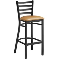 Budget ???? Lancaster Table & Seating Black Frame Ladder Back Bar Height Chair With Light Brown Padded Seat ???? 3 Budget ???? Lancaster Table & Seating Black Frame Ladder Back Bar Height Chair With Light Brown Padded Seat ???? -Lancaster Shop unnamed file 359