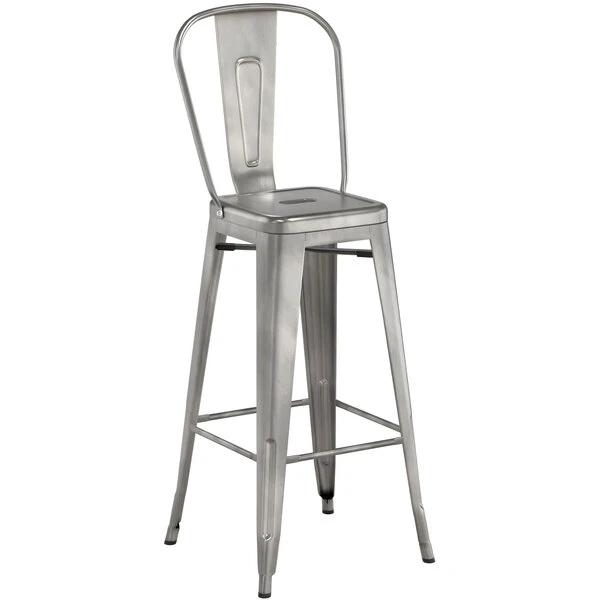 Best reviews of 🔥 LT&S Alloy Series Lancaster Table & Seating Alloy Series Clear 🧥 Coated Metal Indoor Industrial Cafe Bar Height Stool With Vertical Slat Back And Black Wood Seat ⌛ - Image 4