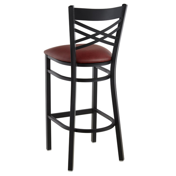 Lancaster Table & Seating Cross Back Bar Height Black Chair with Burgundy Vinyl Seat Best deal ???? Lancaster Table & Seating Cross Back Bar Height Black Chair With Burgundy Vinyl Seat ???? -Lancaster Shop unnamed file 376
