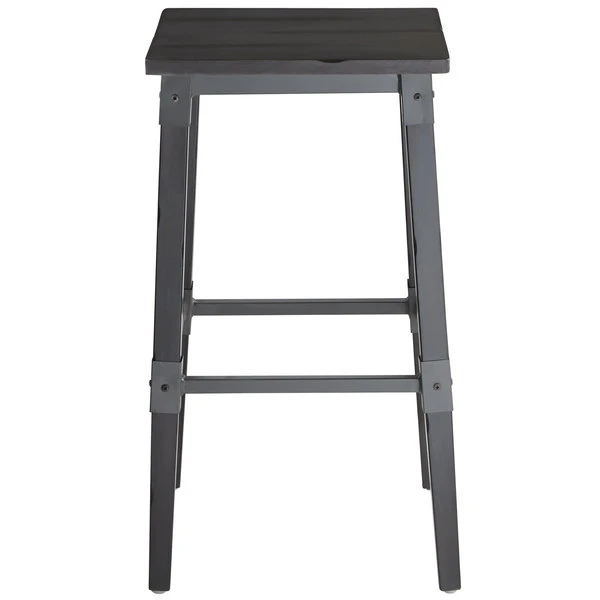 Flash Sale 😉 Lancaster Table & Seating Rustic Industrial Backless Bar Stool With Antique Slate Gray Finish 🌟 - Image 3