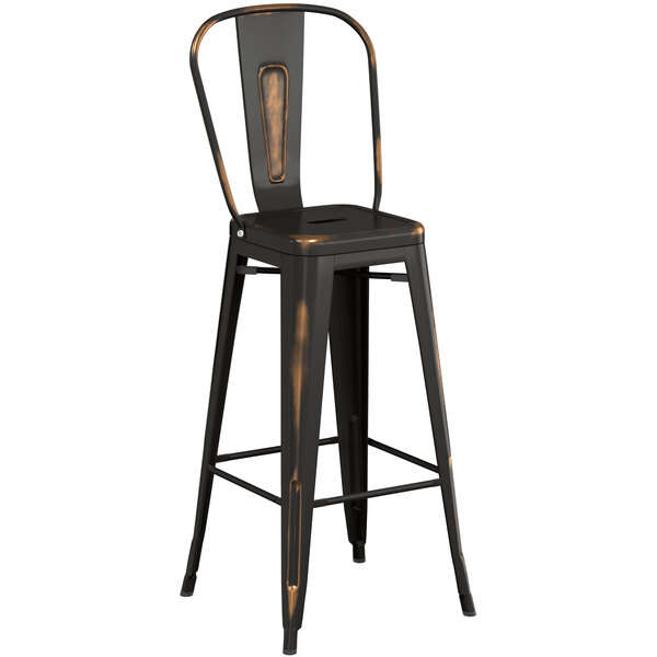 Lancaster Table & Seating Alloy Series Distressed Copper Metal Indoor Industrial Cafe Bar Height Stool with Vertical Slat Back and Black Wood Seat Buy ???? LT&S Alloy Series Lancaster Table & Seating Alloy Series Distressed Copper Metal Indoor Industrial Cafe Bar Height Stool With Vertical Slat Back And Black Wood Seat ???? -Lancaster Shop unnamed file 422