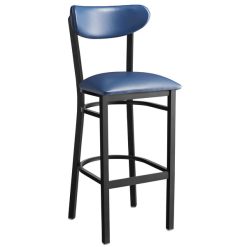 Buy ???? LT&S Boomerang Series Lancaster Table & Seating Boomerang Bar Height Black ???? Coat Chair With Navy Vinyl Seat And Back ✨ -Lancaster Shop unnamed file 426