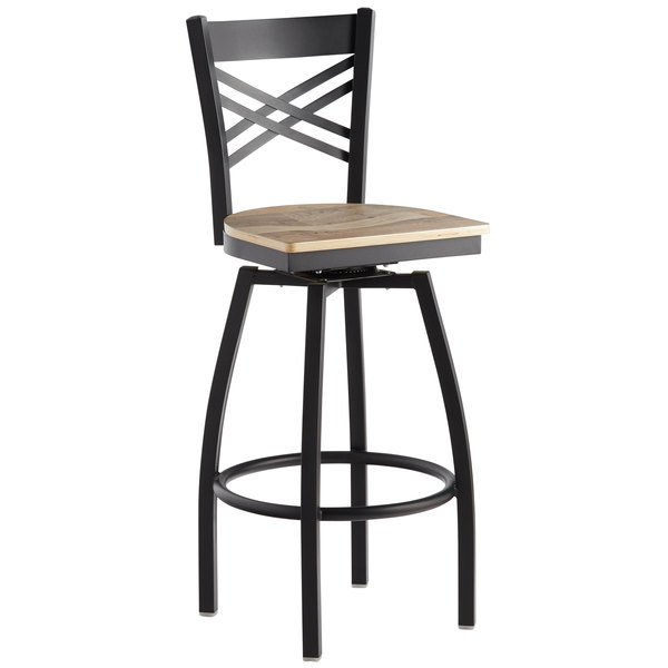 Lancaster Table & Seating Cross Back Bar Height Black Swivel Chair with Driftwood Seat Cheapest ???? Lancaster Table & Seating Cross Back Bar Height Black Swivel Chair With Driftwood Seat ???? -Lancaster Shop unnamed file 451