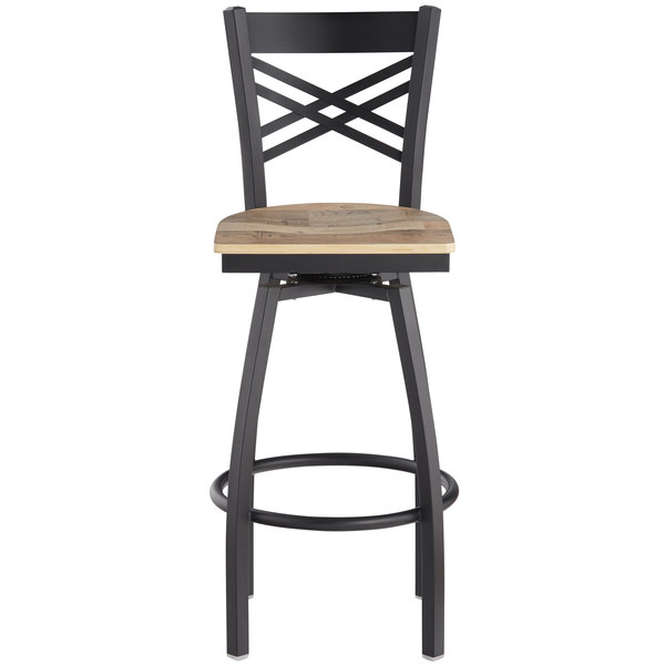 Lancaster Table & Seating Cross Back Bar Height Black Swivel Chair with Driftwood Seat Cheapest ???? Lancaster Table & Seating Cross Back Bar Height Black Swivel Chair With Driftwood Seat ???? -Lancaster Shop unnamed file 453