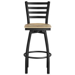 Deals ???? Lancaster Table & Seating Black Top Frame Ladder Back Swivel Bar Height Chair With Driftwood Seat ???? -Lancaster Shop unnamed file 494