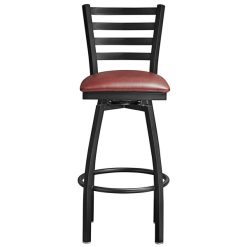 Brand new ???? Lancaster Table & Seating Black Top Frame Ladder Back Swivel Bar Height Chair With Burgundy Padded Seat ???? 5 Brand new ???? Lancaster Table & Seating Black Top Frame Ladder Back Swivel Bar Height Chair With Burgundy Padded Seat ???? -Lancaster Shop unnamed file 50