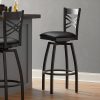Coupon ???? Lancaster Table & Seating Cross Back Bar Height Black Swivel Chair With Black Vinyl Seat ????