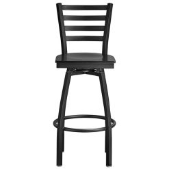 Brand new ???? Lancaster Table & Seating Black Top Frame Ladder Back Swivel Bar Height Chair With Black Wood Seat ???? -Lancaster Shop unnamed file 524