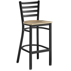 Budget ???? Lancaster Table & Seating Black Frame Ladder Back Bar Height Chair With Driftwood Seat ???? -Lancaster Shop unnamed file 538