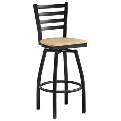 Hot Sale ???? Lancaster Table & Seating Black Top Frame Ladder Back Swivel Bar Height Chair With Natural Wood Seat ⌛ 3 Hot Sale ???? Lancaster Table & Seating Black Top Frame Ladder Back Swivel Bar Height Chair With Natural Wood Seat ⌛ -Lancaster Shop unnamed file 566