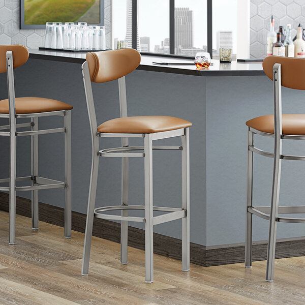 Lancaster Table & Seating Boomerang Bar Height Clear Coat Chair with Light Brown Vinyl Seat and Back Best reviews of ❤️ LT&S Boomerang Series Lancaster Table & Seating Boomerang Bar Height Clear ???? Coat Chair With Light Brown Vinyl Seat And Back ???? -Lancaster Shop unnamed file 576