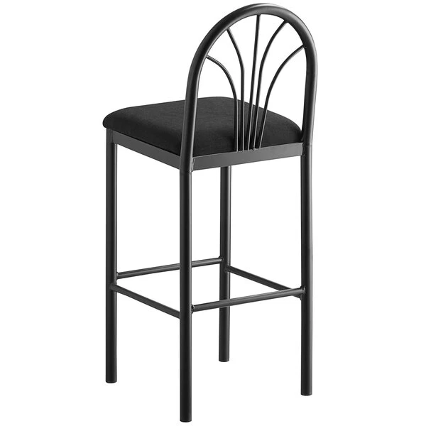 Discount ๐ Lancaster Table & Seating Fan Back Bar Height Cafe Chair With 1 3/4" Black Fabric Seat ๐ฅ - Image 3