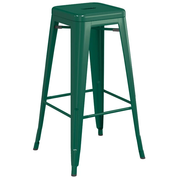 Hot Sale ๐ฅ LT&S Alloy Series Lancaster Table & Seating Alloy Series Emerald Stackable Metal Indoor / Outdoor Industrial Barstool With Drain Hole Seat ๐ - Image 2