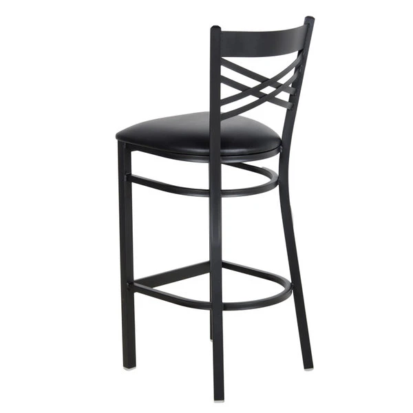 Budget ๐ฅ Lancaster Table & Seating Cross Back Bar Height Chair With 2 1/2" Padded Seat ๐ฅฐ - Image 3